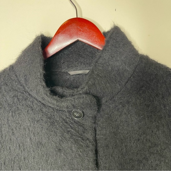 CINZIA ROCCA ICONS BLACK LONG HAIRED COAT SZ US 8 - Picture 8 of 9